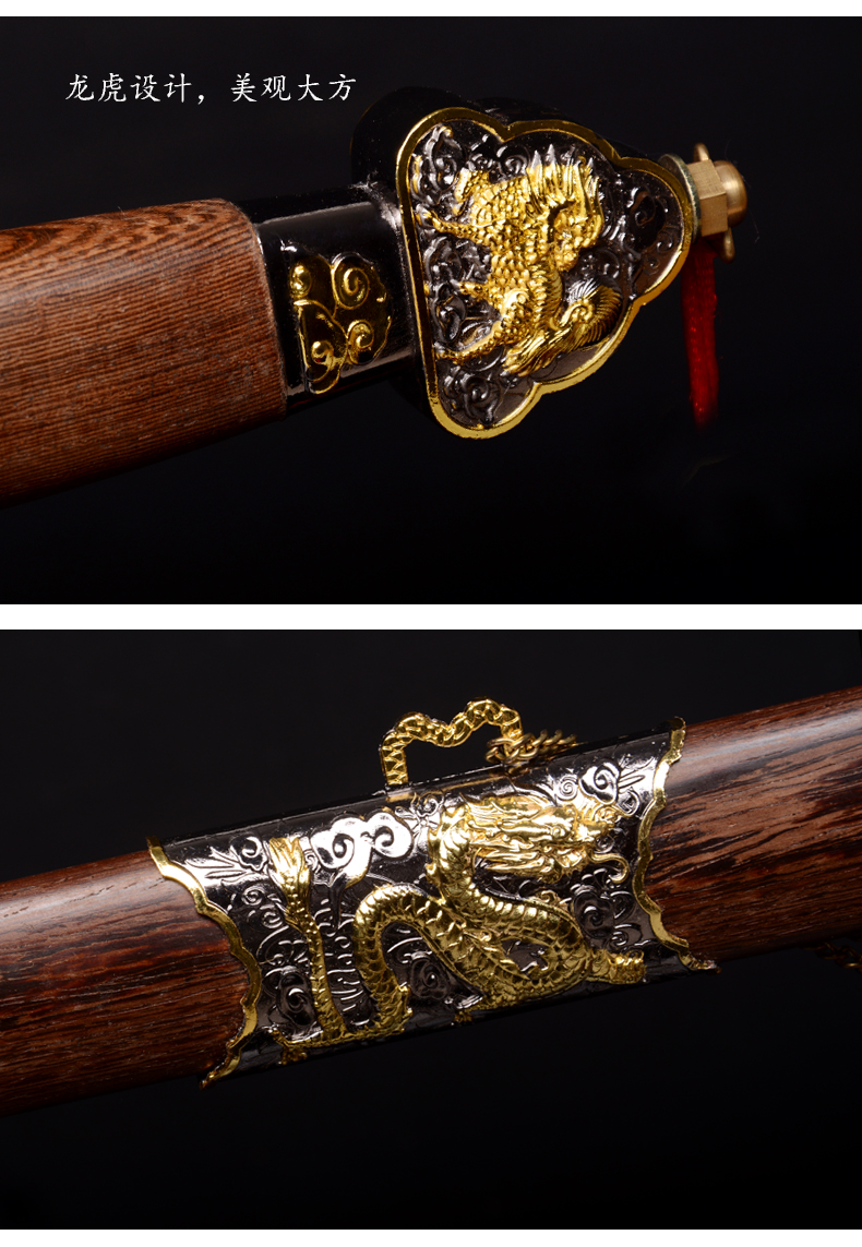 铸剑谷精品赤霄剑102厘米刘邦佩剑斩蛇之剑宝剑龙泉送剑架金色款