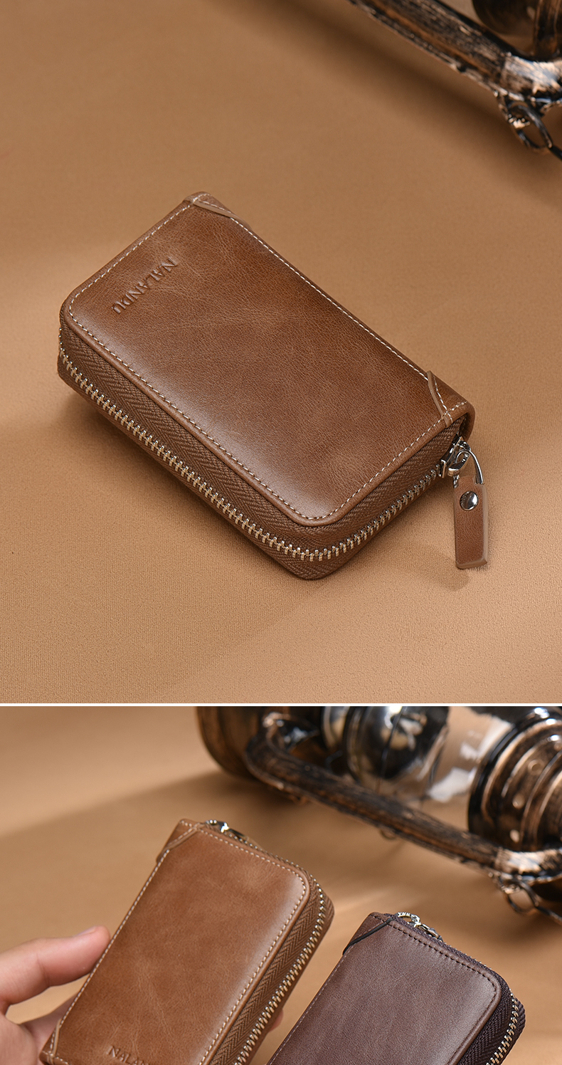 新款小卡包男士真皮信用卡片包多卡位银行卡套牛皮名片夹包