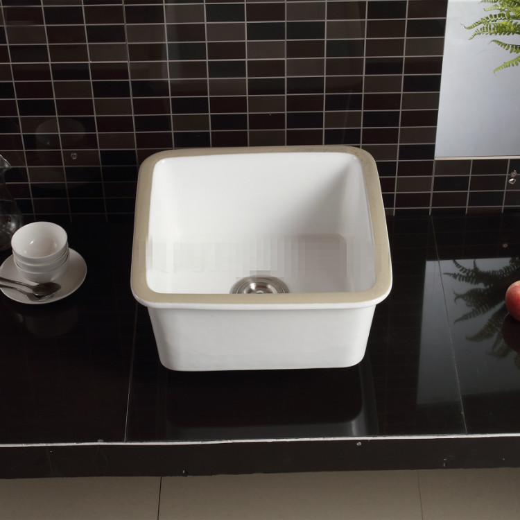 陶瓷洗菜盆台盆厨房台上盆台下盆瓷的水槽单槽阳台洗衣池都市诱惑