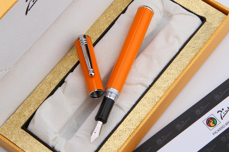 毕加索pimio旋转笔盖笔帽商务练字礼品笔ps985