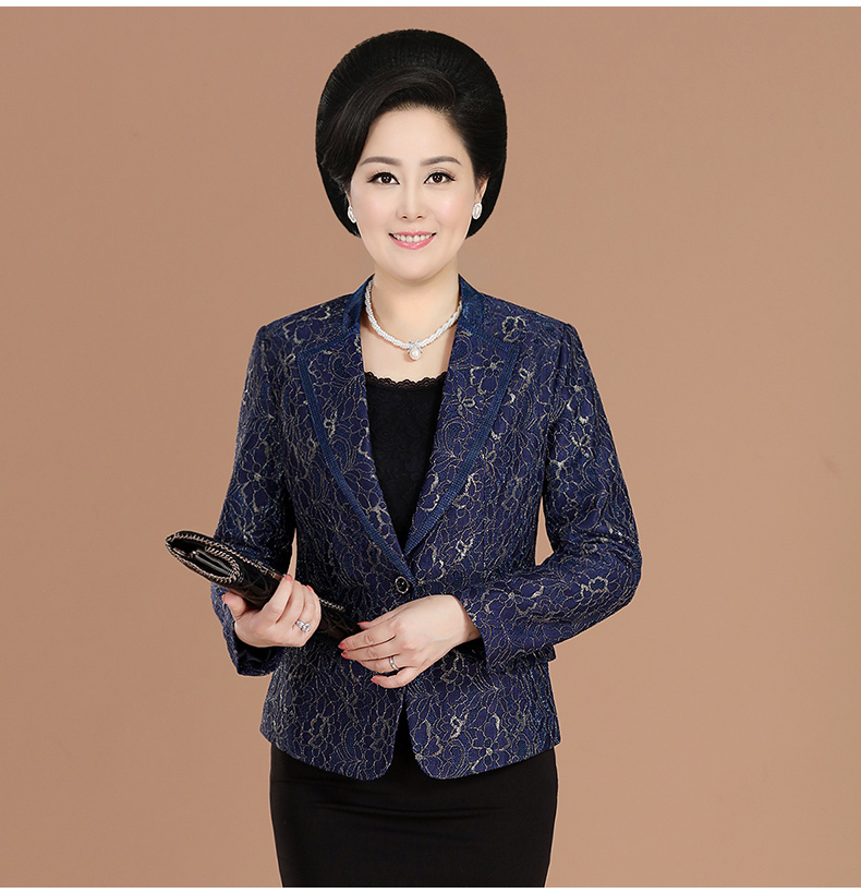 福玛玛中老年女装小西装外套新款秋装长袖妈妈装时尚西服c479