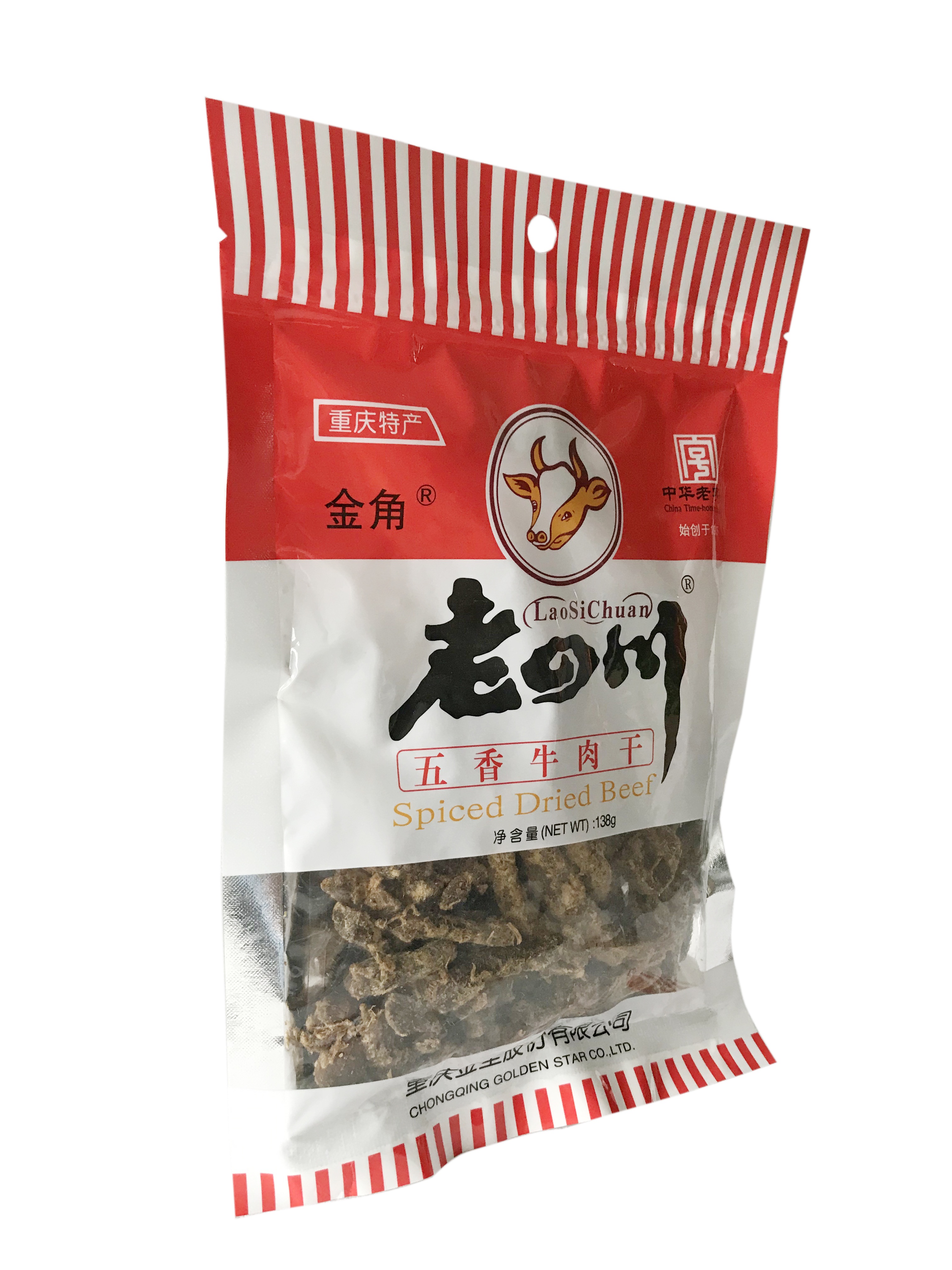 金角老四川五香牛肉干138g