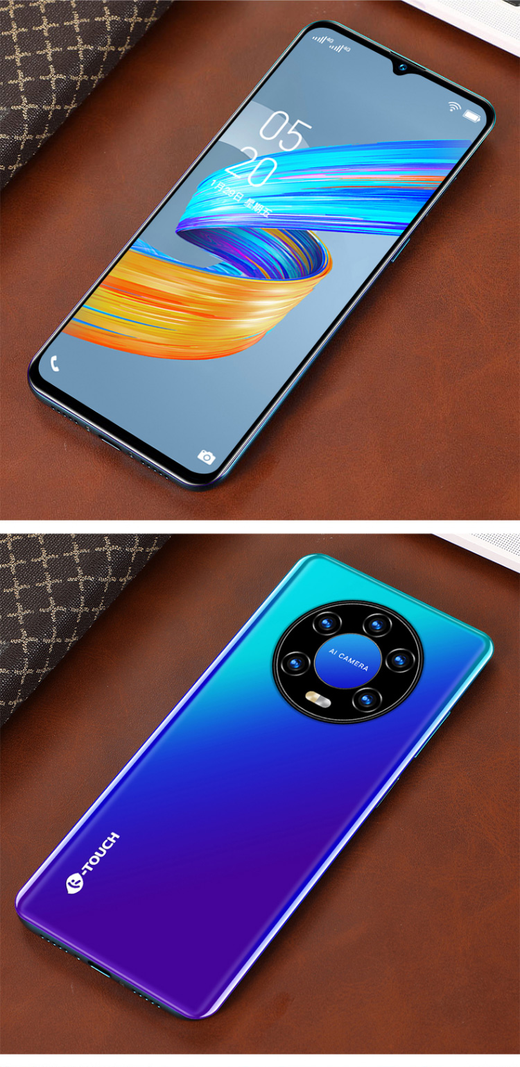 天语p60pro65英寸高清水滴屏游戏拍照智能手机侧键指纹人脸识别全网通