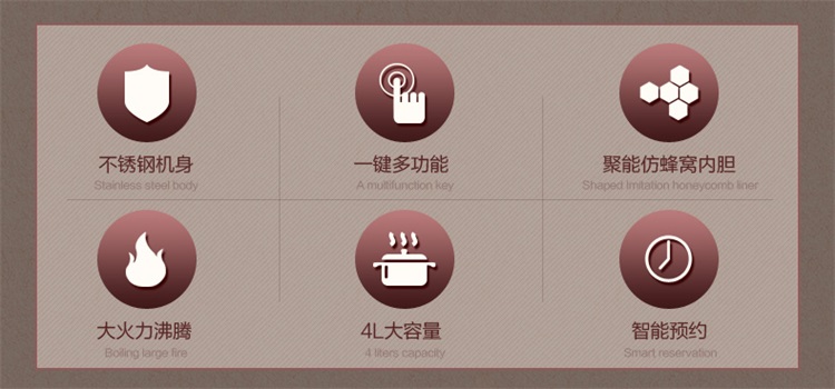 【苏宁专供】美的(Midea) 电饭煲 WFD4016 底盘加热 黄晶蜂窝内胆 智能预约 4升/4L