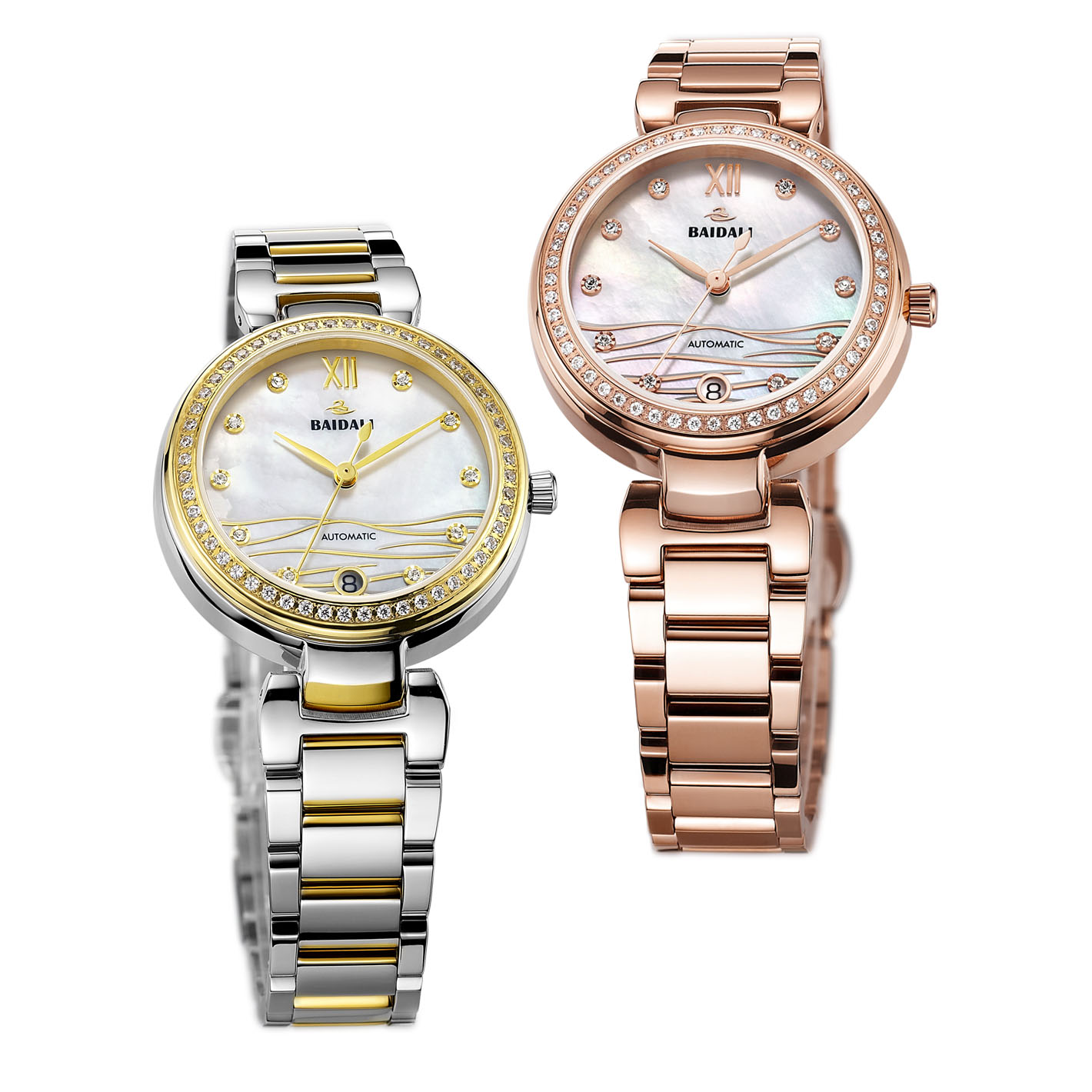 佰达利正品手表女表女士潮流防水镶钻全自动机械表15096