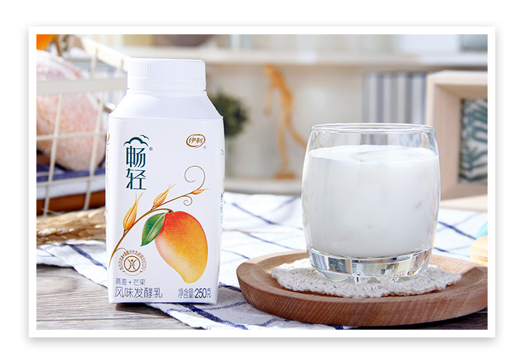 伊利 畅轻 风味发酵乳 燕麦 芒果酸奶酸牛奶 250g