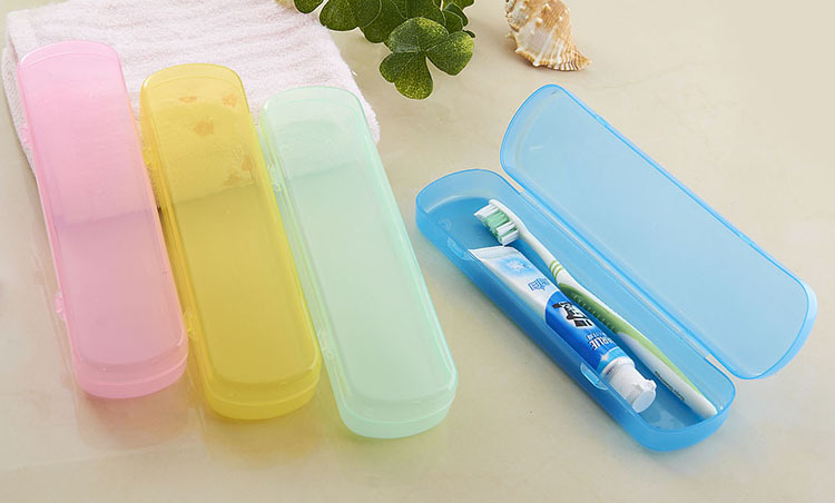 定制牙膏盒便携牙膏筒套盒蓝色
