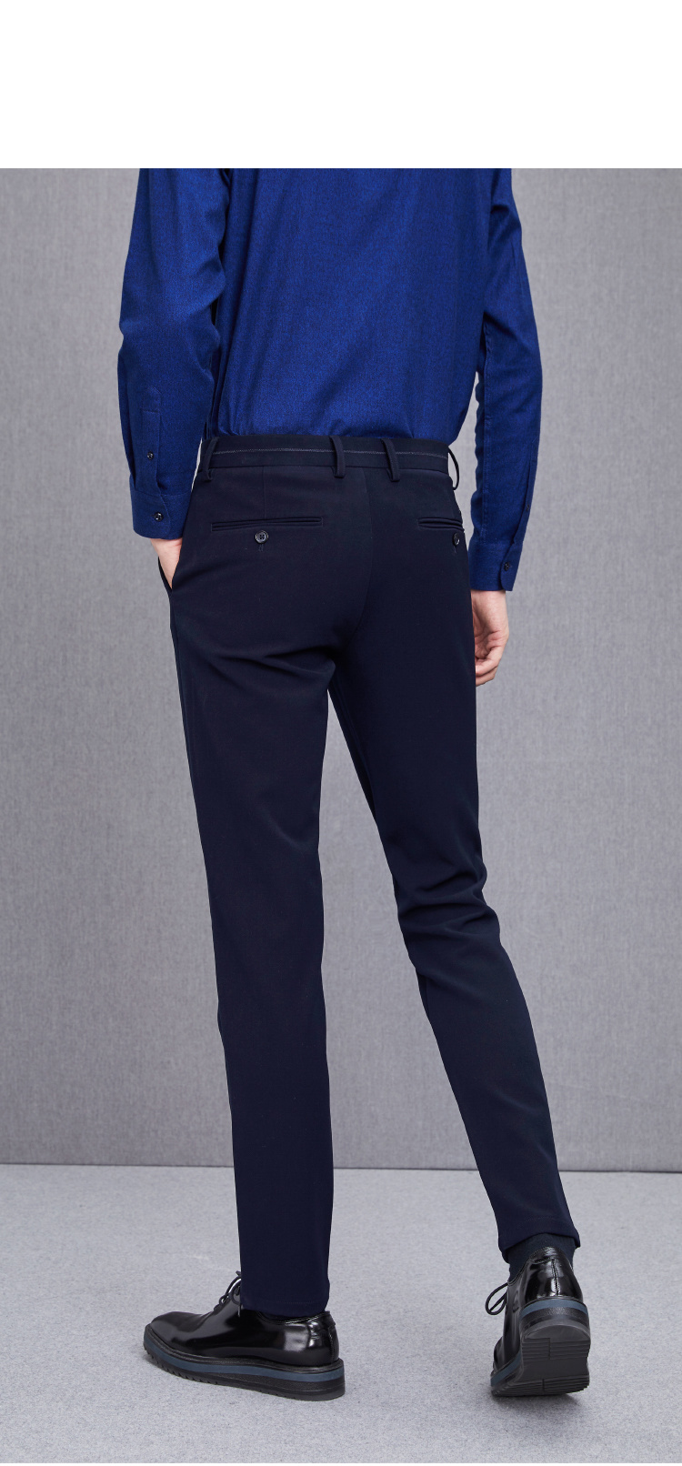 男士休闲裤 hla/海澜之家弹力直筒休闲裤2018秋季新品