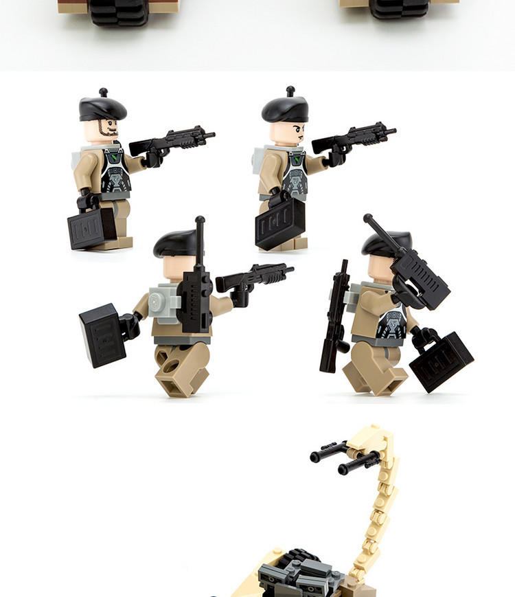 古迪(GUDI) 地球边境系列 8213沙漠突袭204片 军事模型积木拼插 男孩玩具6-14岁