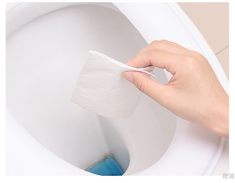 厕用湿纸巾家用坐便器清洁湿巾纸便携式卫生间厕所马桶盖湿纸巾3包