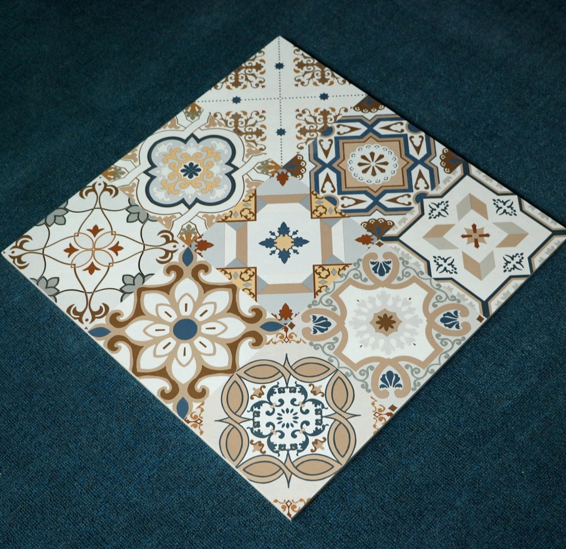 欧式艺术拼花瓷砖600*600客餐厅地板砖店铺咖啡厅墙面造型砖防滑壹德