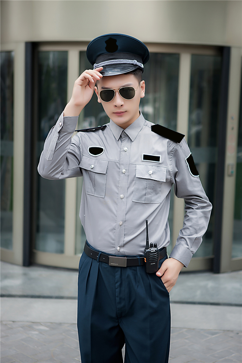 mtiny保安服衬衫夏季套装男保安制服衬衣小区物业半袖保安工作服短袖