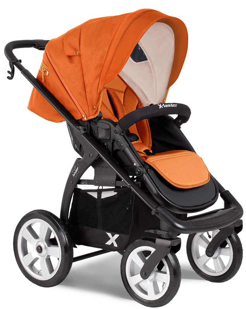 xlander波兰进口婴儿车四轮避震婴儿推车可躺可坐宝宝手推车豪华版