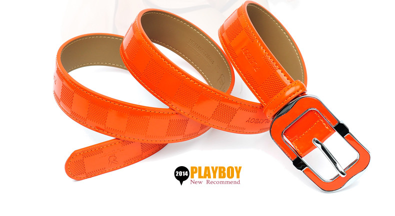 花花公子(playboy)皮带女士针扣腰带 简约韩版时尚百搭休闲裤带