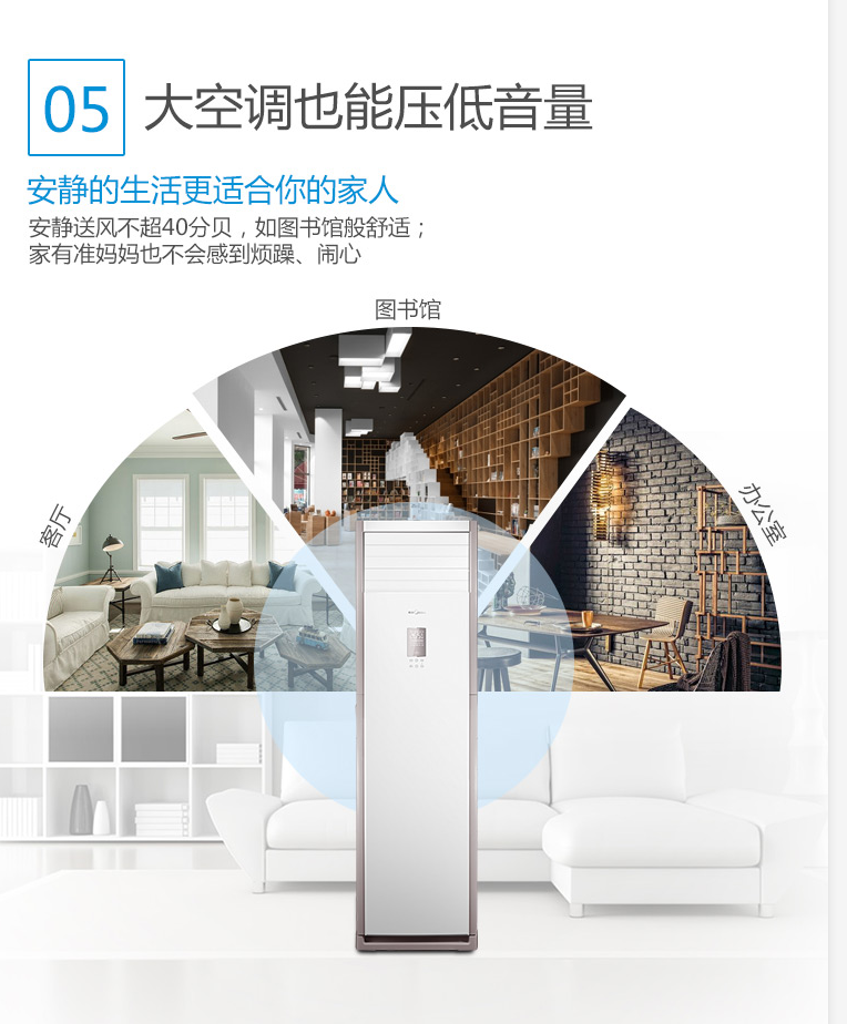 美的midea落地立柜式中央空调5匹冷暖定速380vkfr120lwsdypa400d3