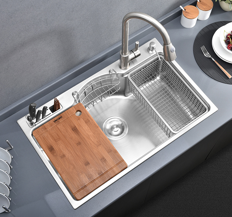 水槽单槽套餐304不锈钢洗菜盆加厚多功能厨房洗菜池水池大都市诱惑