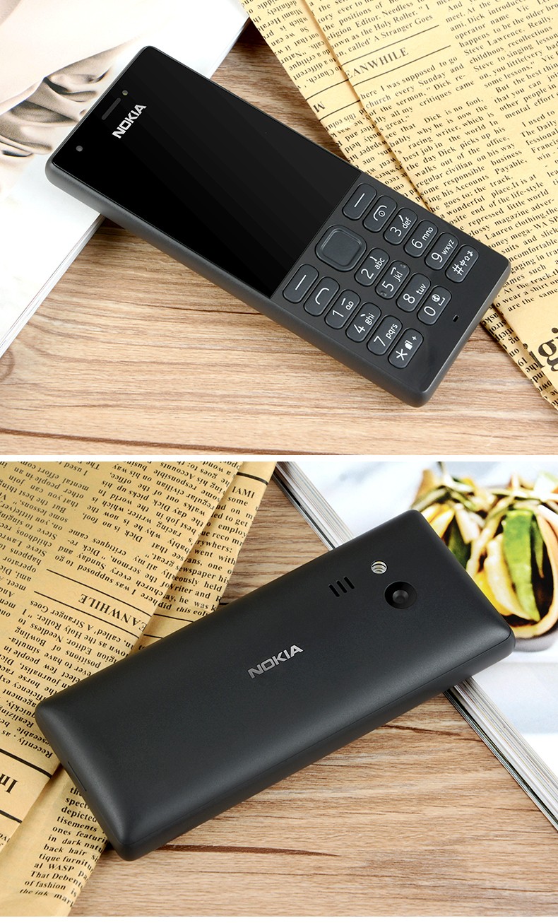 诺基亚nokia216蓝色直板按键移动联通2g手机双卡双待老人手机学生备用