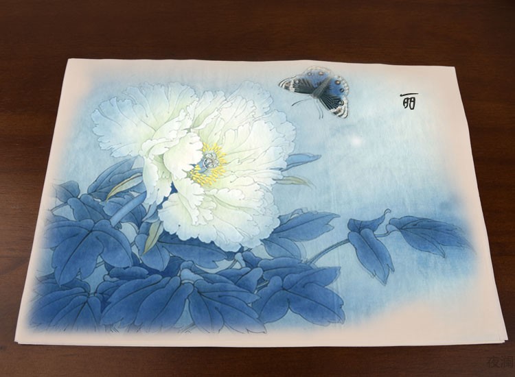 工笔画熟宣 白描底稿临摹练习初学者入国画水彩花鸟牡丹勾线熟宣纸 2