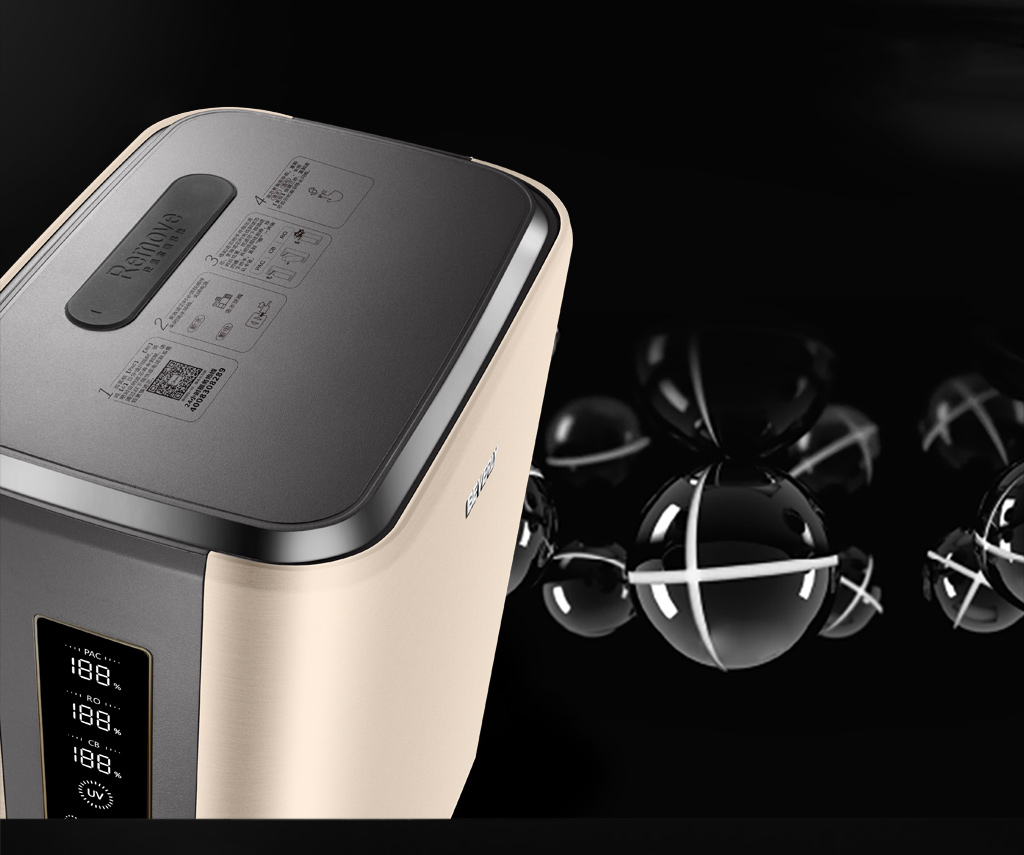 美的midea高端比佛利净水器家用直饮厨下式净水机g500pro无罐大通量