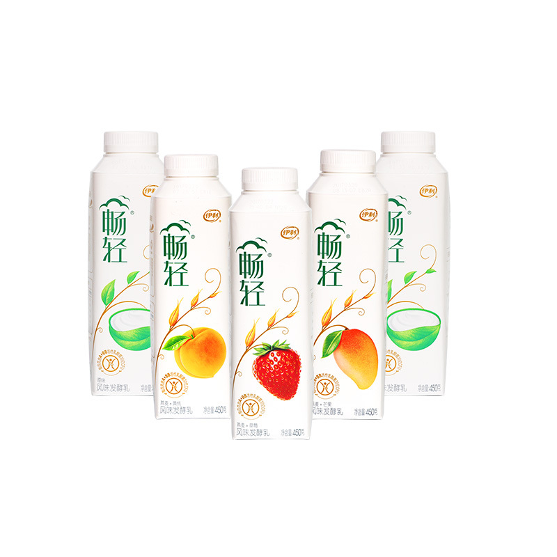伊利畅轻燕麦芒果味酸奶450g