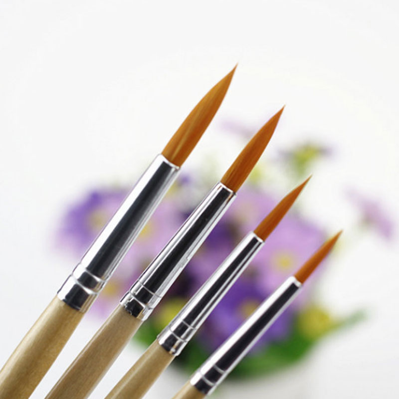 【水彩画笔 四支装】水粉笔油画笔套装水彩颜料色彩绘画成人学生小