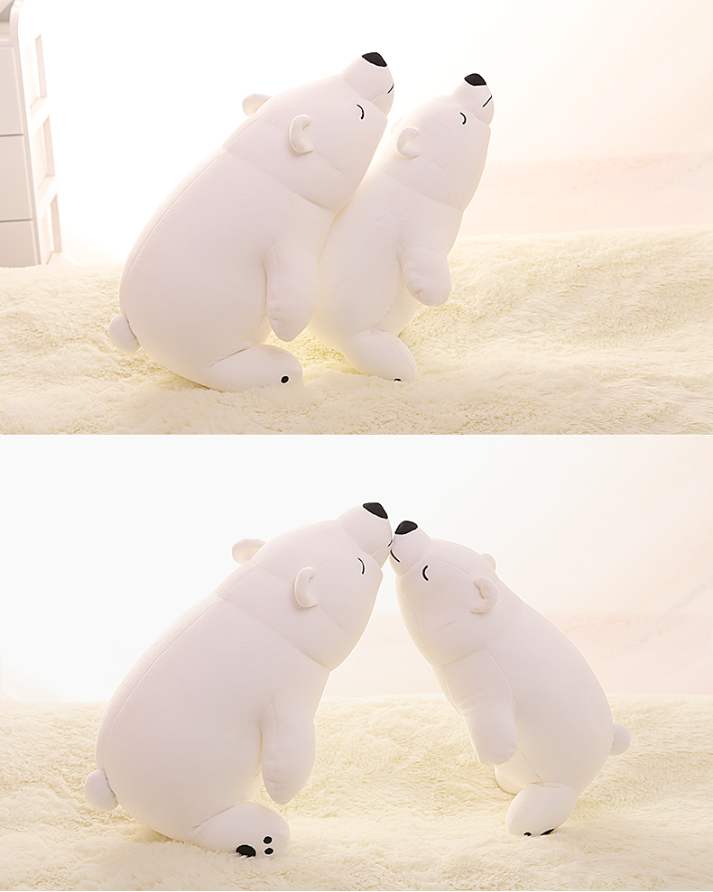 中天乐北极熊公仔毛绒玩具抱抱趴趴大白熊布娃娃熊女生礼物抱枕午睡