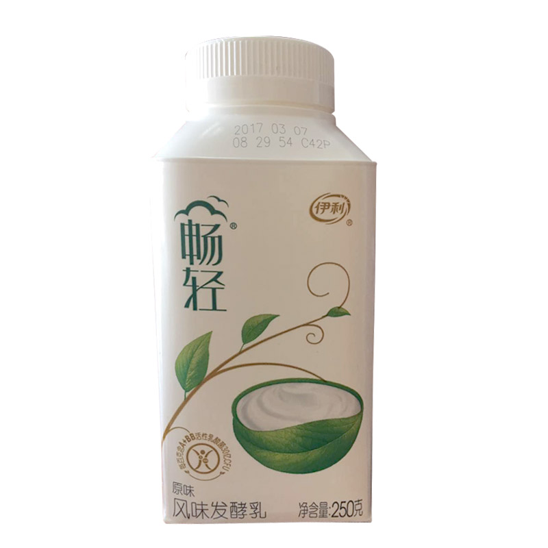 伊利 畅轻风味发酵乳酸奶原味 250gx12瓶 产发mk