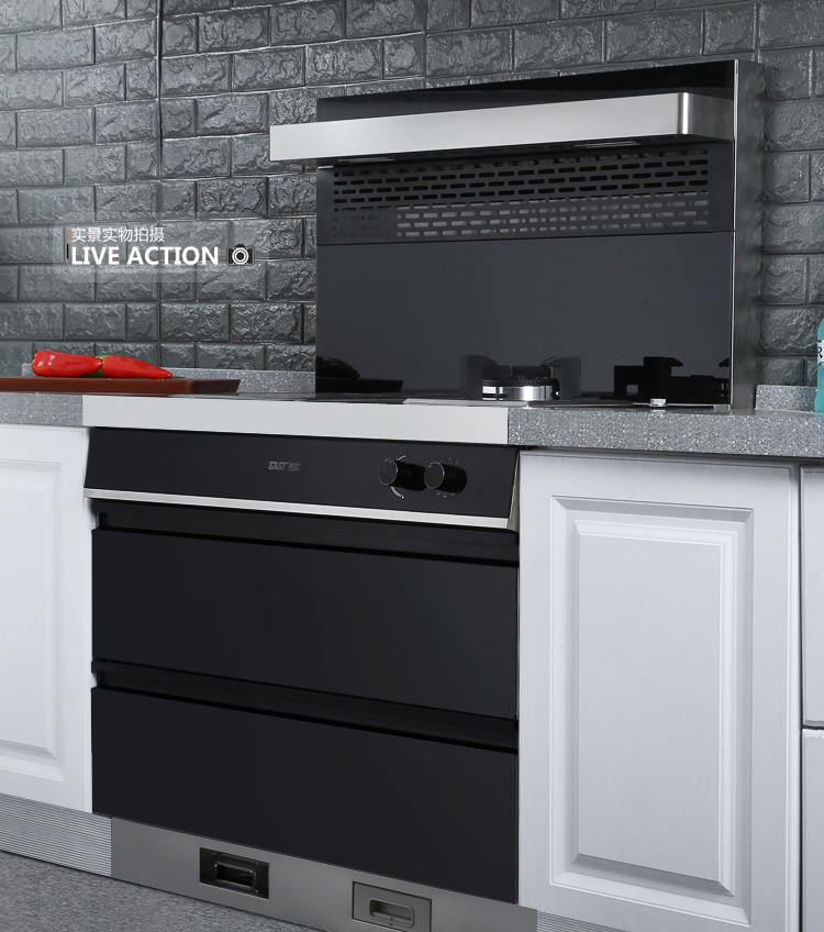 先科sastk2e一气一电集成灶自动清洗侧吸式集成灶环保灶一体灶下排式