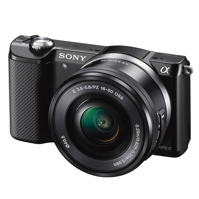 索尼(sony) a5000 可換鏡頭數碼相機連16-50mm鏡頭套裝 黑色