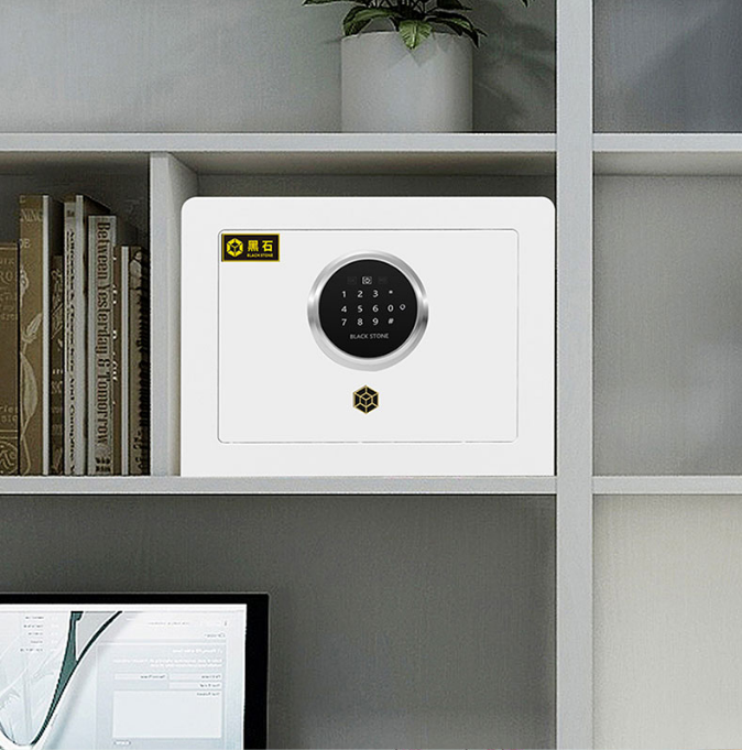 黑石保险柜入柜入墙式指纹密码保管箱办公型全钢保险箱密码款金刚黑