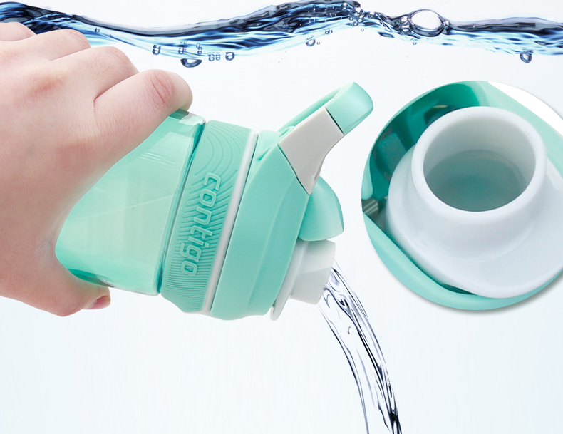 美国contigo运动水杯儿童杯户外便携随手防漏水杯子龙口畅饮锁扣水杯