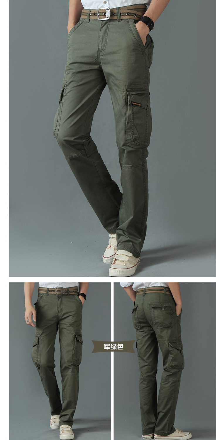 吉普战车(jipuzhanche) 休闲裤男春季新款男士休闲裤青年多口袋休闲裤