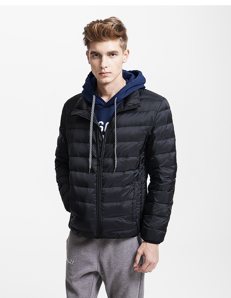 以纯线上品牌a212015秋装新品男装羽绒服修身轻薄羽绒保暖外套