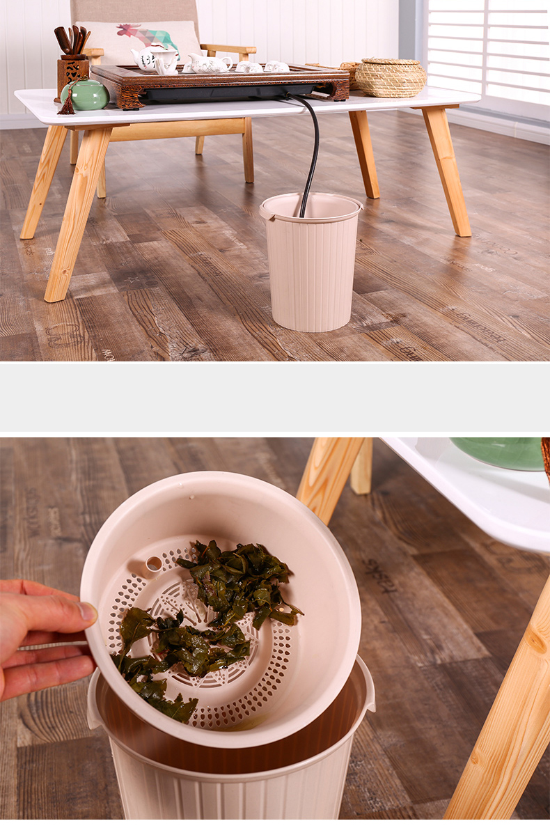 创世人办公室垃圾桶倒茶叶茶桶废水茶渣桶茶叶渣过滤桶家用排水桶