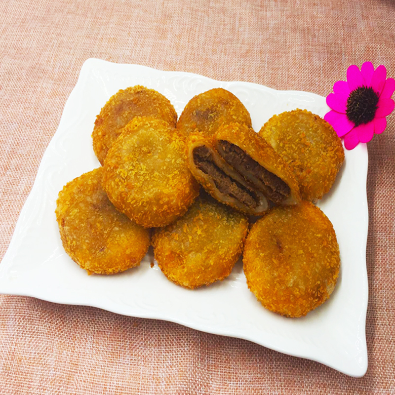 博多客东北油炸糕10个装传统老式油炸糕糕点小吃年货红芸豆馅