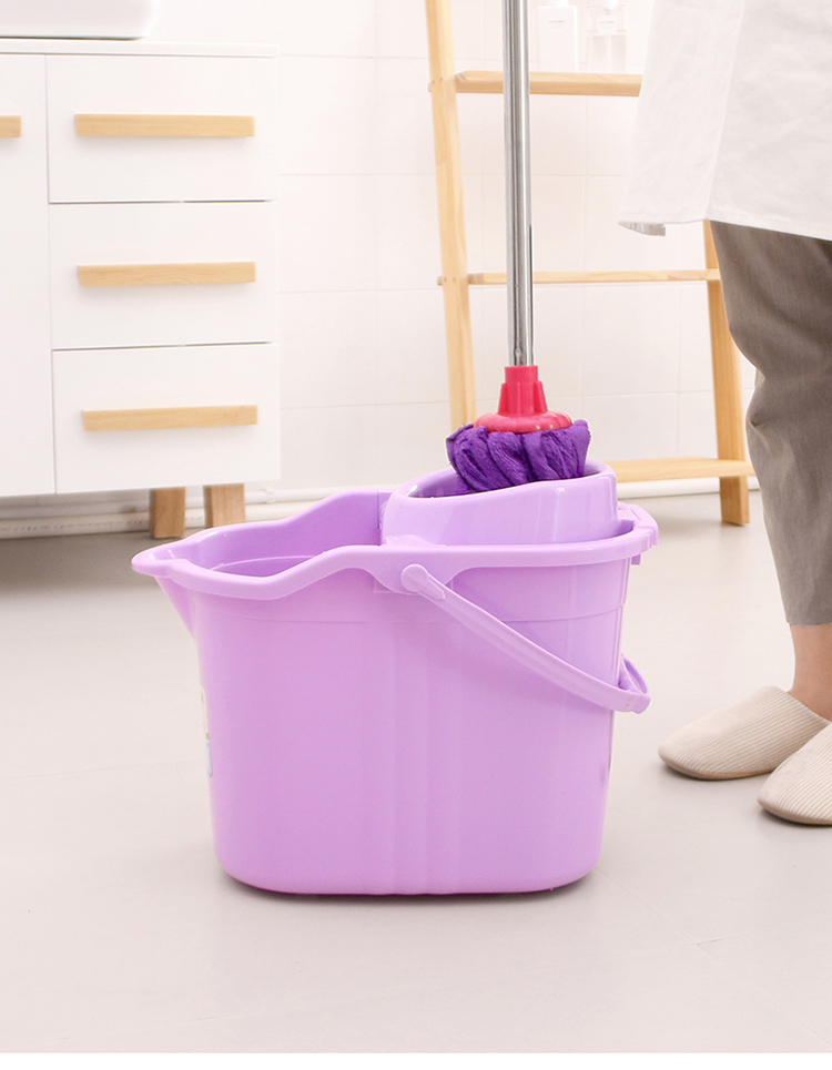 拖地桶手动挤水桶家用塑料洗拖把手压单桶加厚拖把清洗桶
