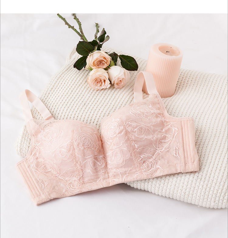 无钢圈 大胸性感蕾丝网纱9882492055 茵曼(inman)文胸【价格 图片