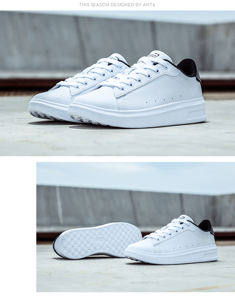 安踏女鞋板鞋2018新款春季厚底增高小白鞋轻便休闲鞋运动鞋女