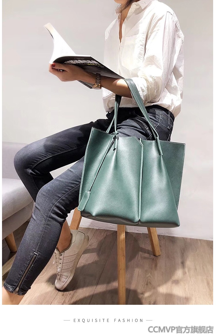 ccmvp【品牌自营质量保证】ccmvp包包女韩版时尚托特包简约百搭斜挎包