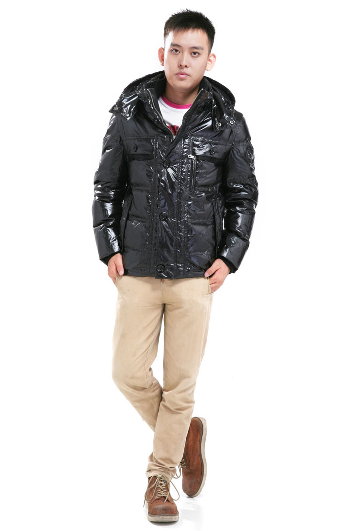 雪驰男装羽绒服加厚休闲韩版修身冬装短外套立领针织袖清仓a1123