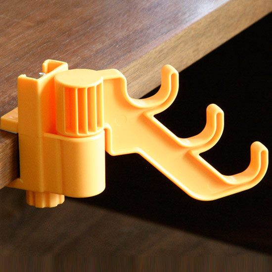 简家 多功能创意可组装可旋转挂钩 折叠式多节厨房挂钩k2341 黄色