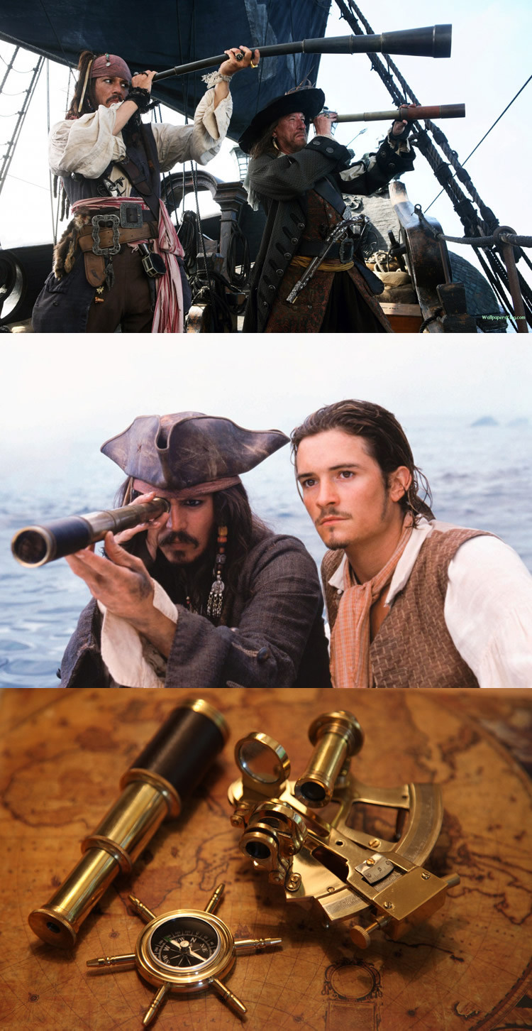 美佳朗海盗20x50单筒望远镜金属镀铜可伸缩式单筒绿膜望远镜