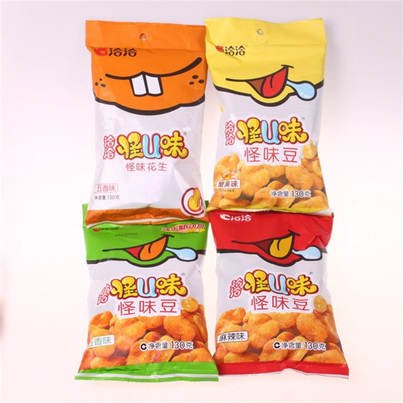 洽洽怪u味豆 麻辣味怪味豆 蚕豆 130克/袋 美味挡不住 麻辣口味