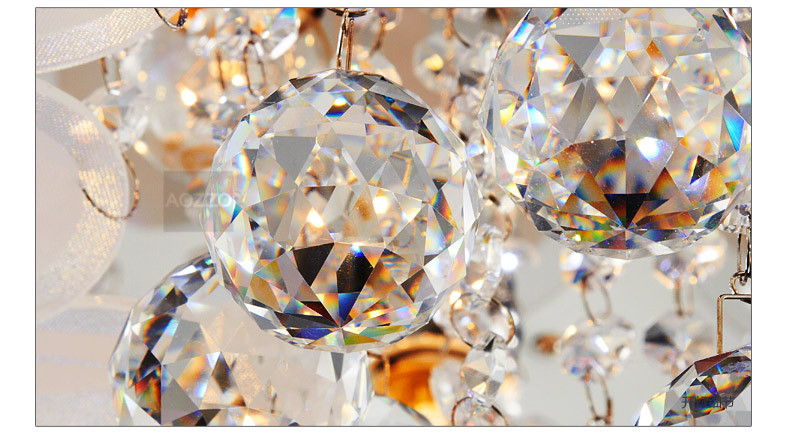 奥朵 圆形水晶灯客厅灯大气led吸顶灯卧室灯温馨灯具灯饰 10425