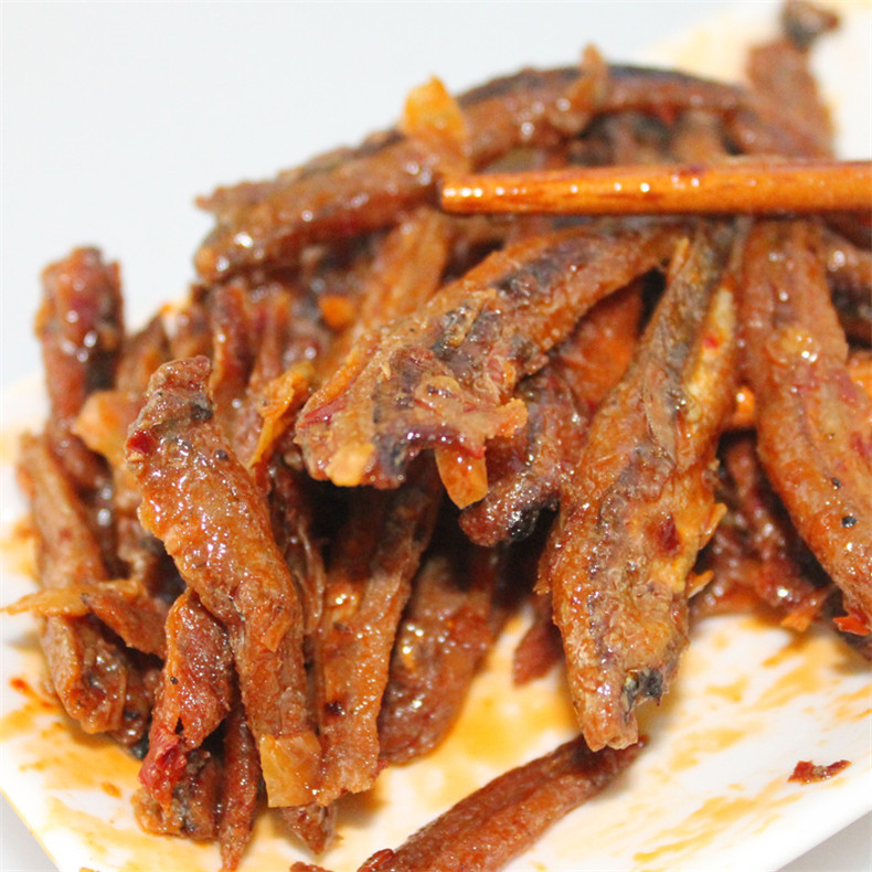 劲仔豆干 华文野生劲仔鱼小鱼干毛毛鱼15g香辣味特产