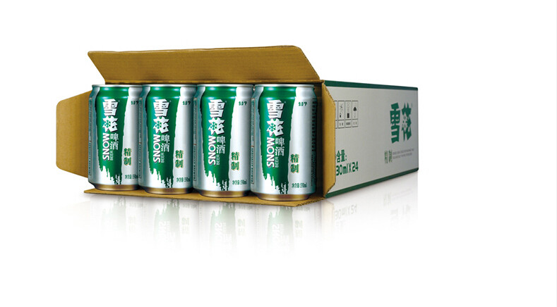 雪花啤酒snowbeer9度精制330ml24听整箱装