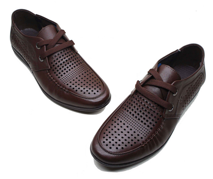 上海牛头牌正品男士皮鞋小圆孔透气防滑38至44码商务皮鞋6876