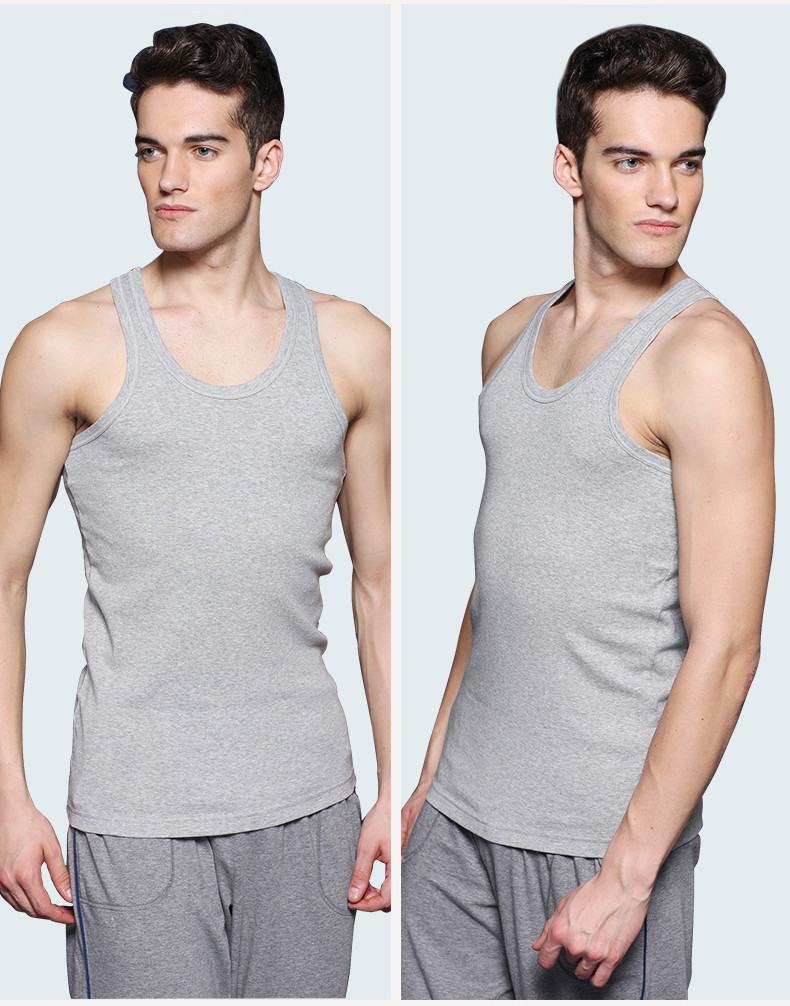 铜牛内衣男士修身跨栏背心男运动背心打底背心