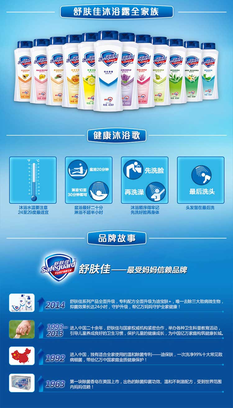 舒肤佳纯白720ml配薰衣草沐浴露180ml