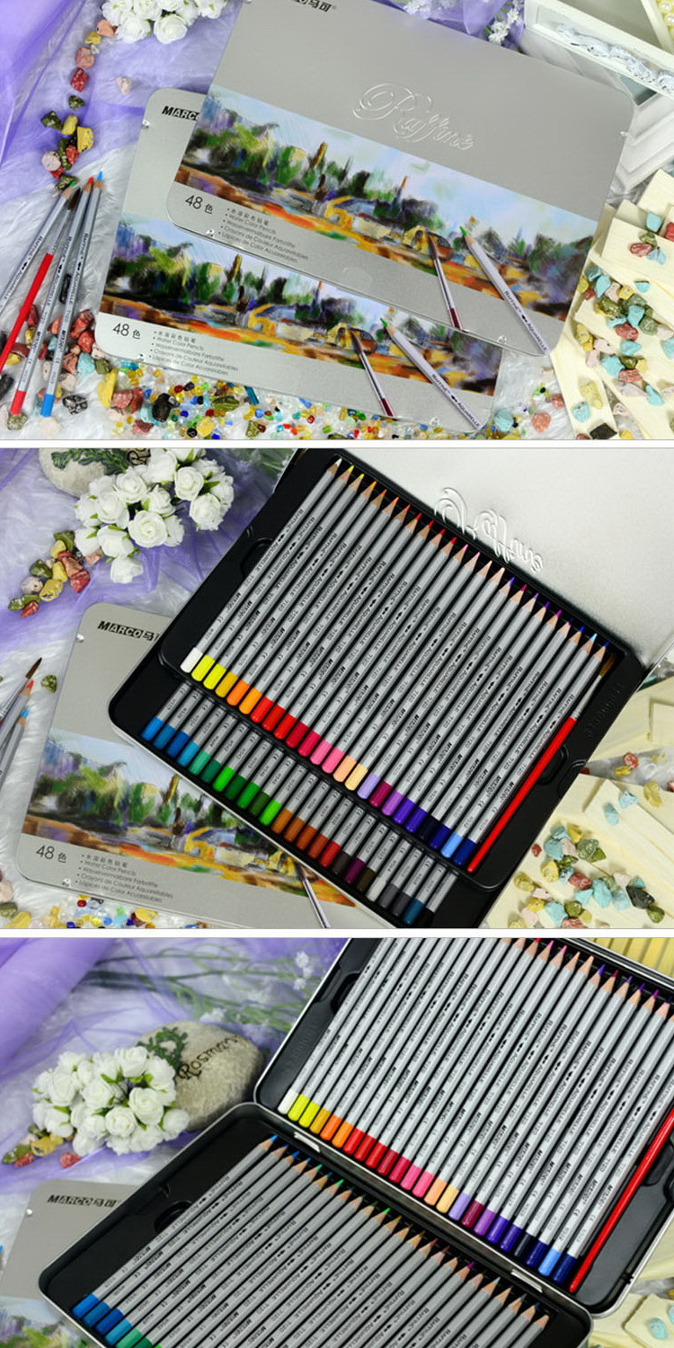 马可(marco) 48色水溶彩色铅笔 7120-48tn